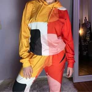 Multicolor Geometric Sweat Suit